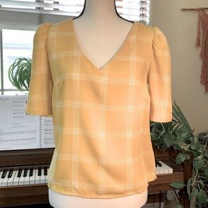A New Day | Yellow and White Top | XS